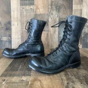 Corcoran Vintage Black Lace Up Jump Boots Mens 10 D